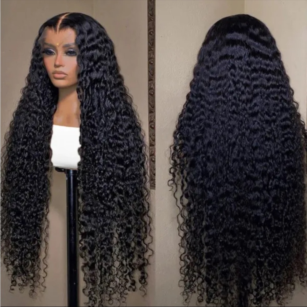 36 inch HD deep wave lace front wig